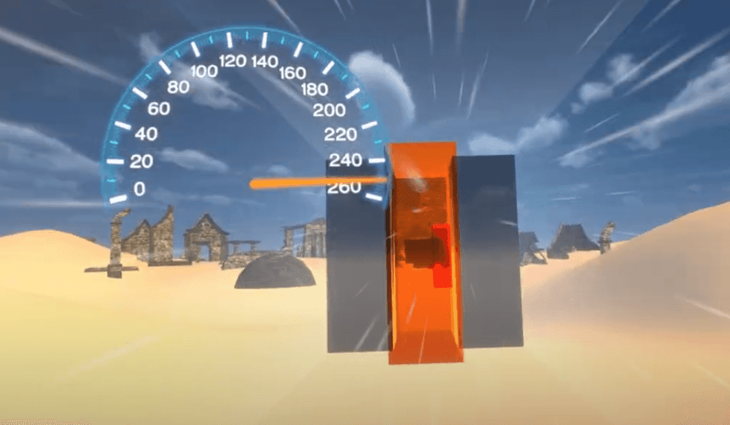 アクションゲームのプレイ画面